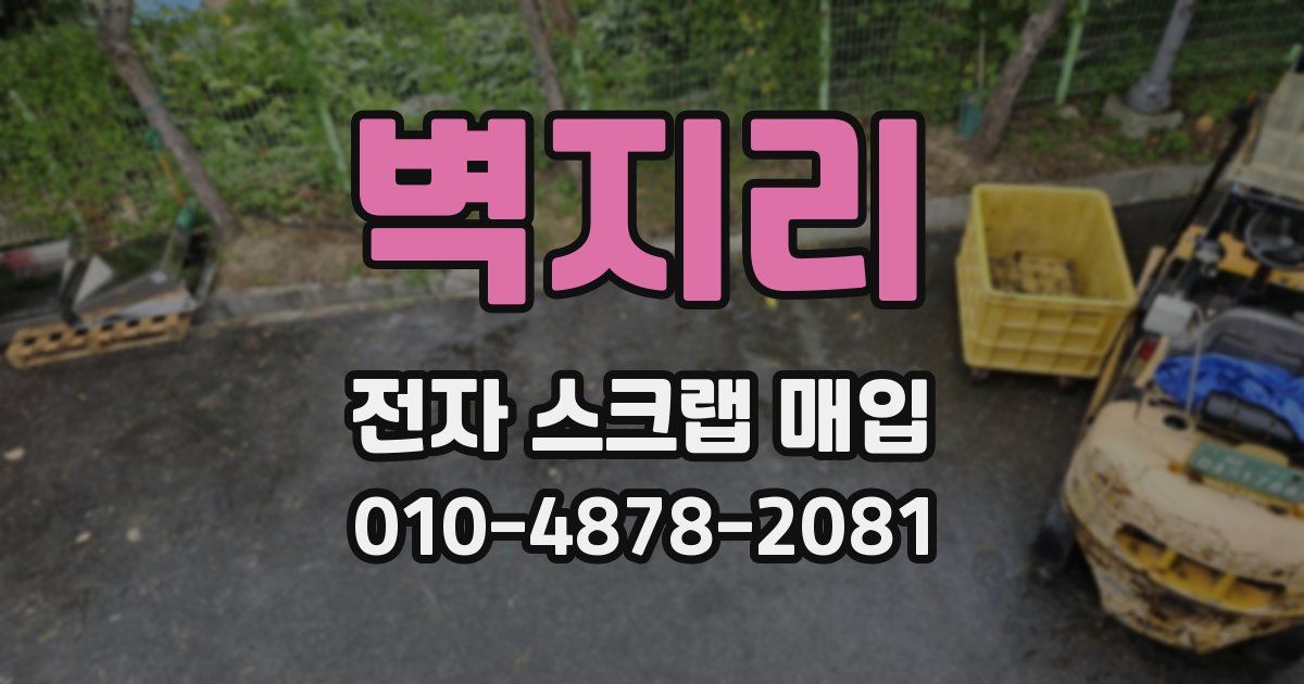벽지리 전자 스크랩 매입