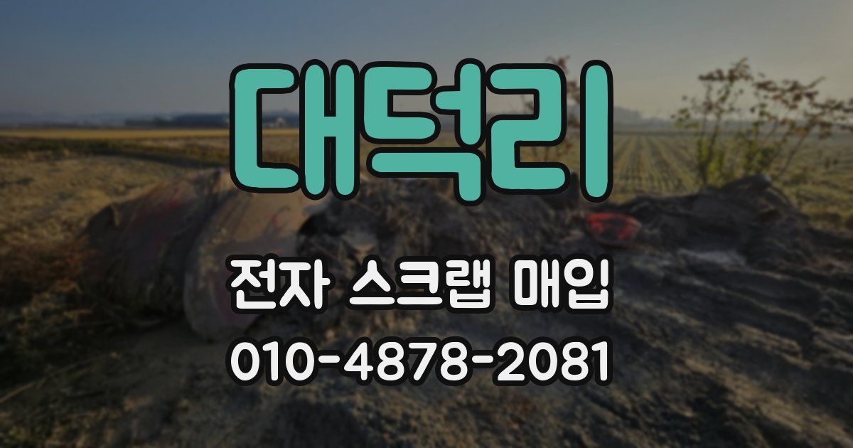대덕리 전자 스크랩 매입