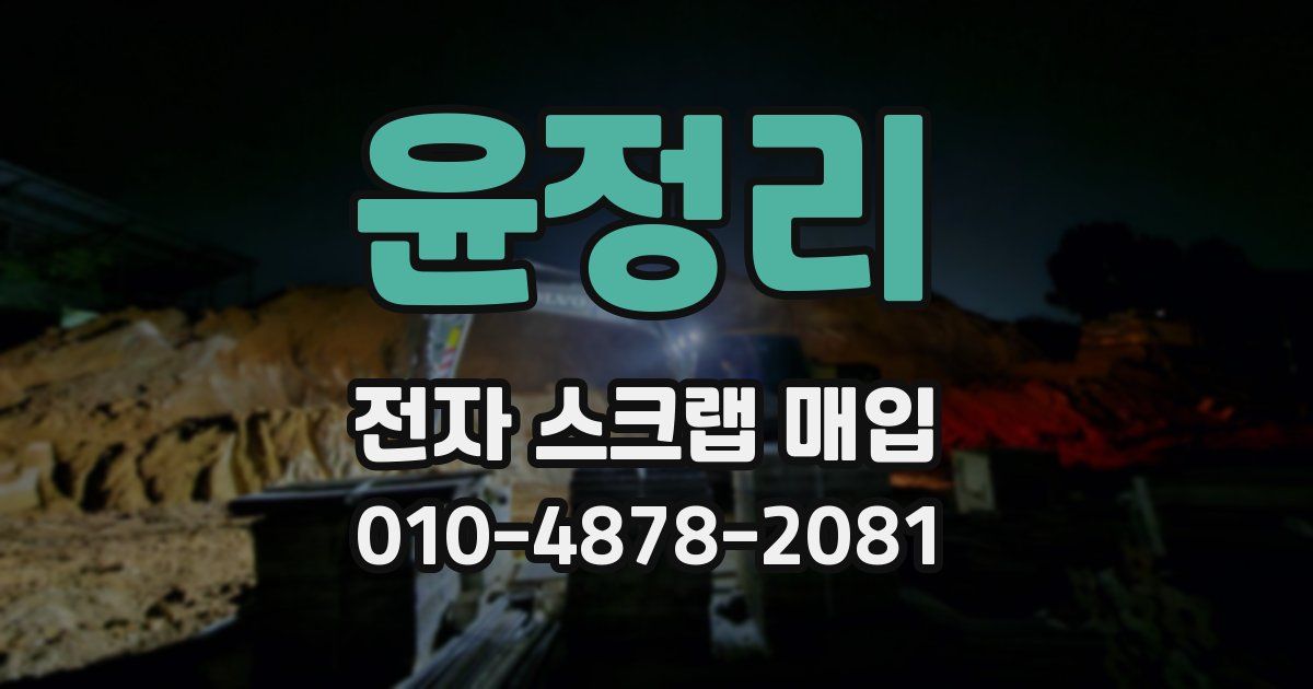 윤정리 전자 스크랩 매입