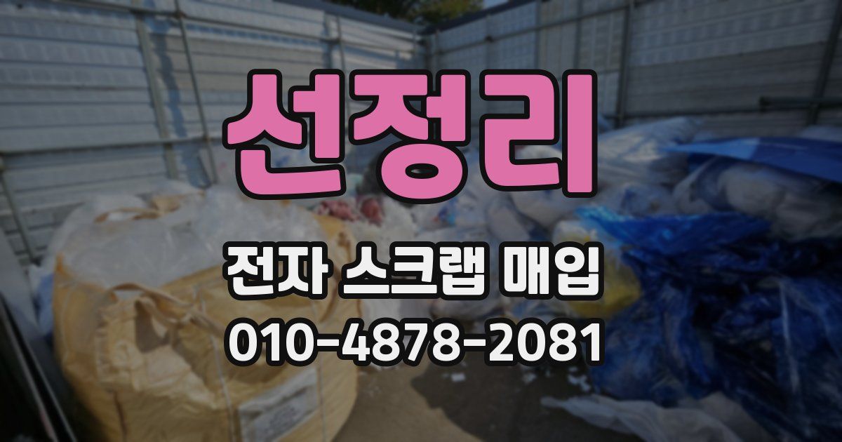 선정리 전자 스크랩 매입