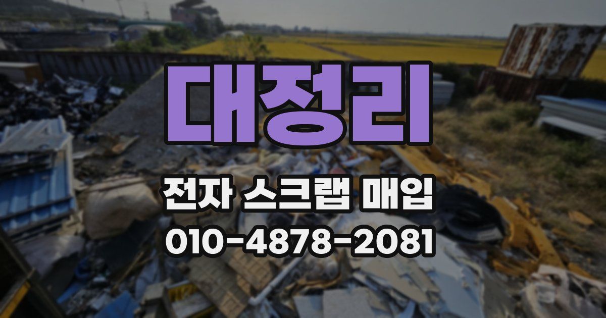대정리 전자 스크랩 매입