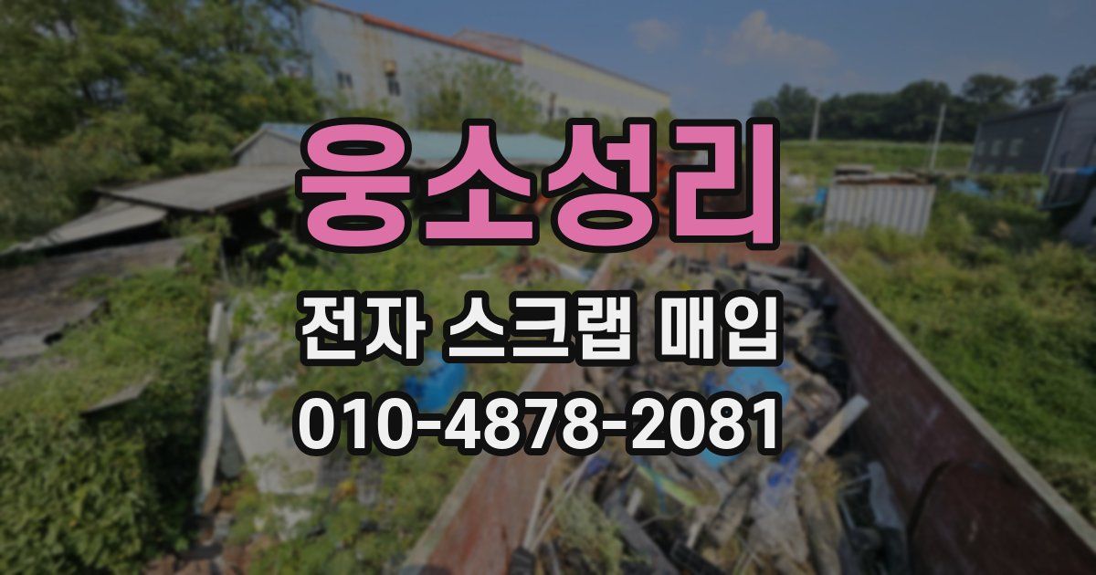 웅소성리 전자 스크랩 매입