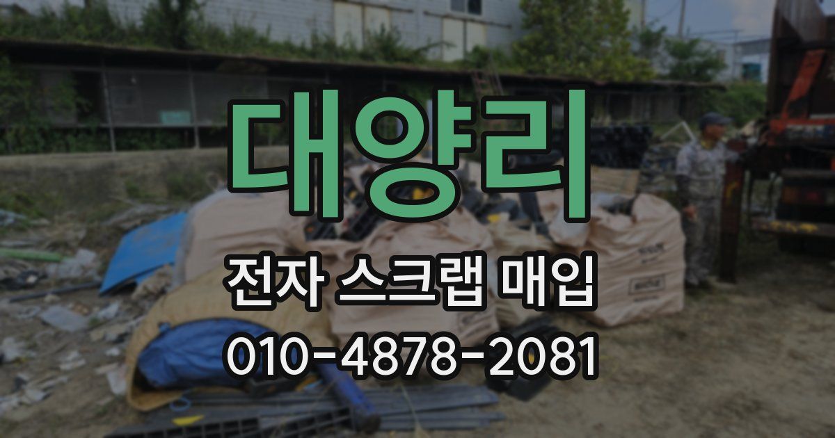 대양리 전자 스크랩 매입