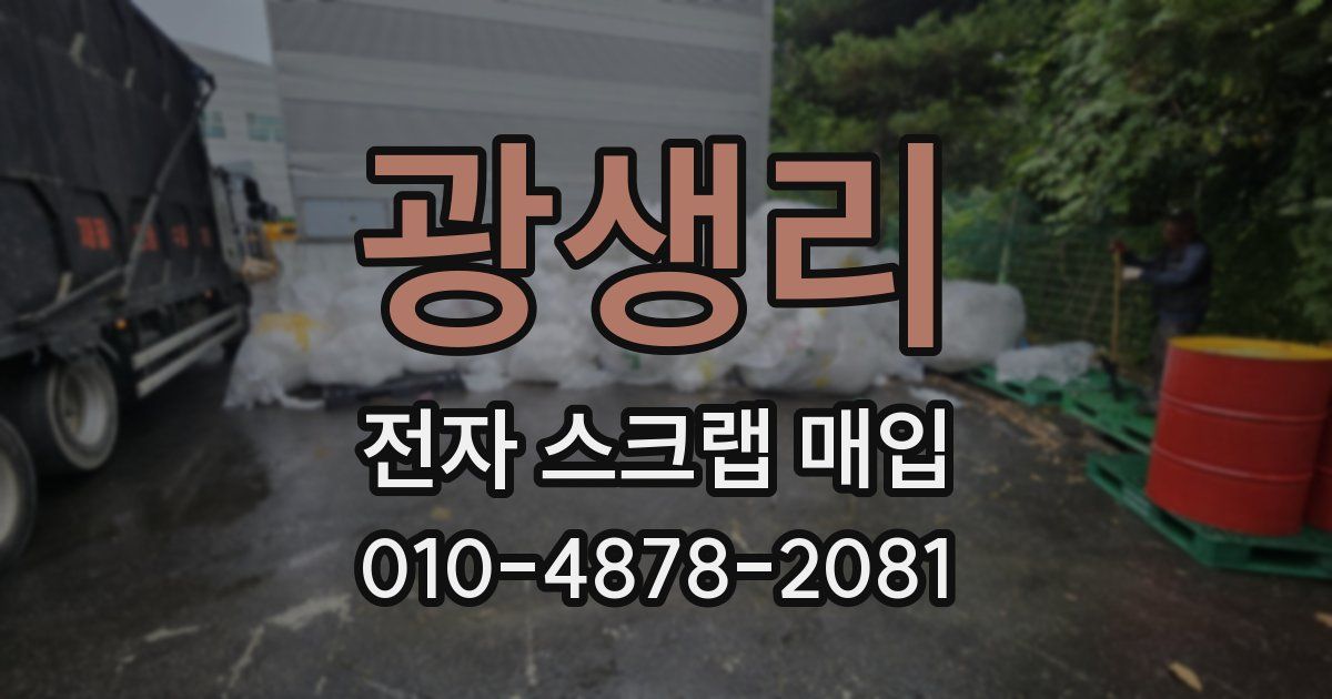 광생리 전자 스크랩 매입