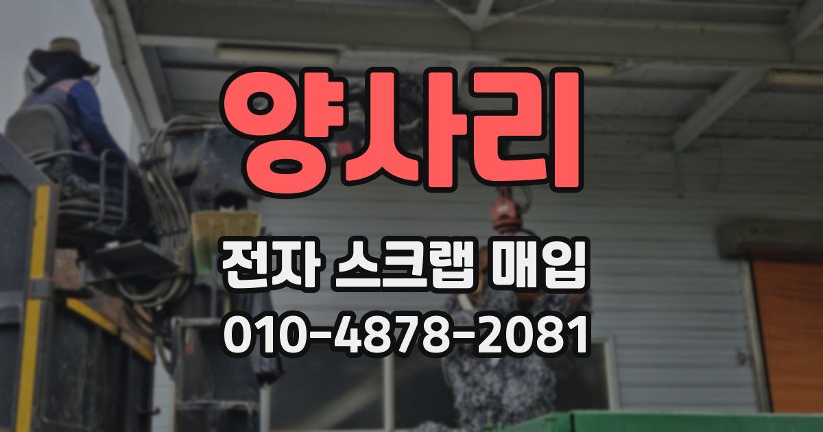 양사리 전자 스크랩 매입