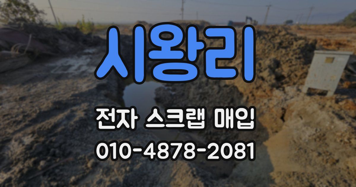 시왕리 전자 스크랩 매입