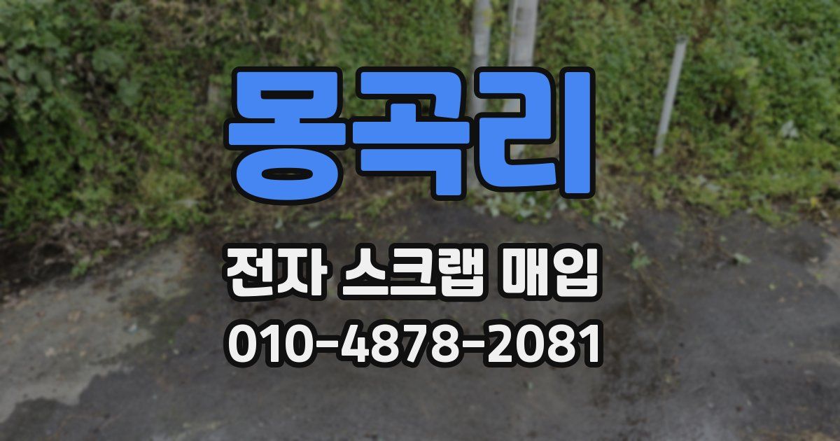 몽곡리 전자 스크랩 매입
