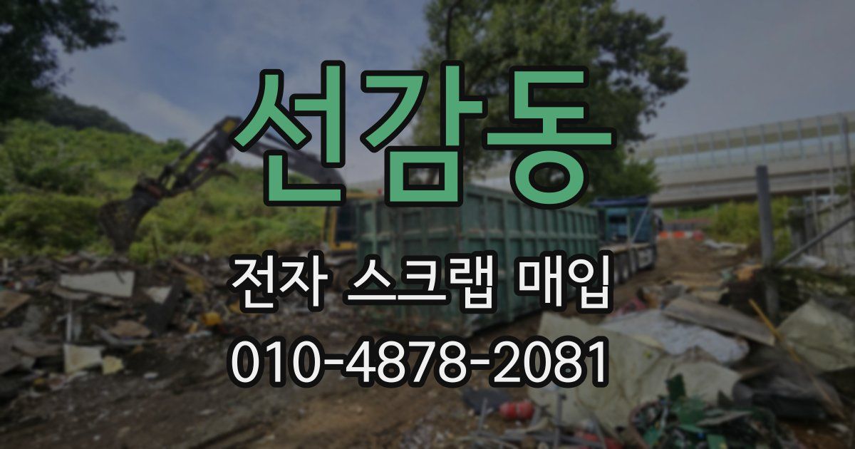 선감동 전자 스크랩 매입