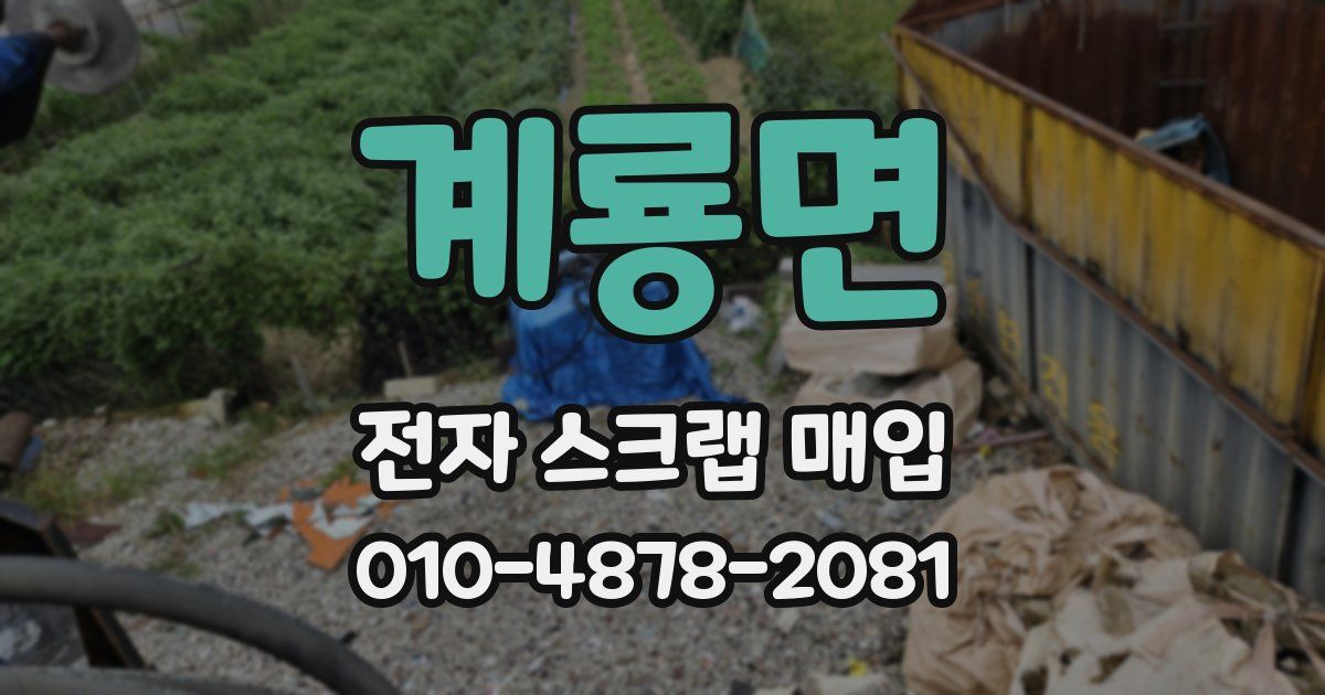계룡면 전자 스크랩 매입