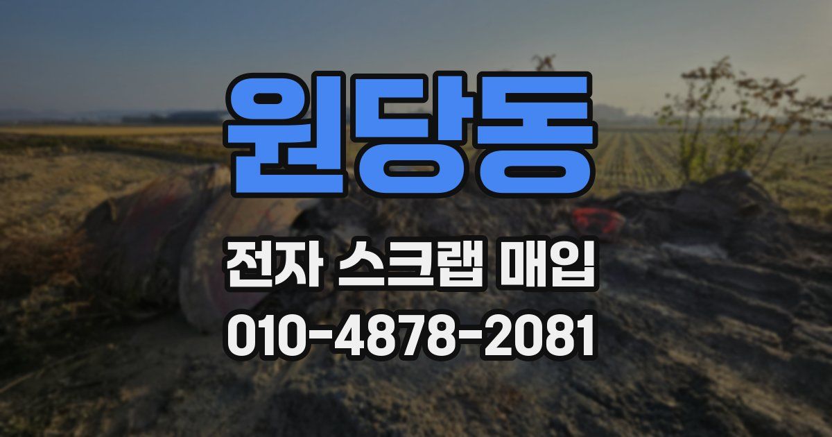 원당동 전자 스크랩 매입
