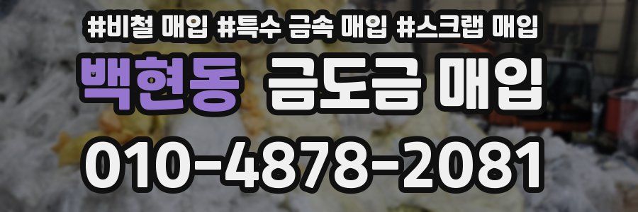 백현동 금도금 매입