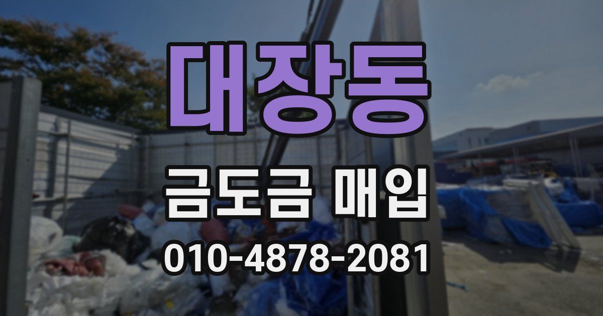 대장동 금도금 매입
