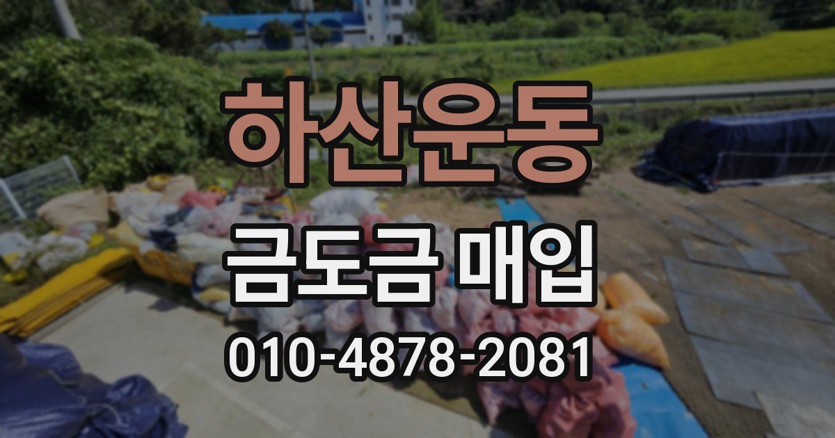 하산운동 금도금 매입