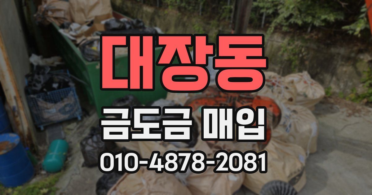 대장동 금도금 매입