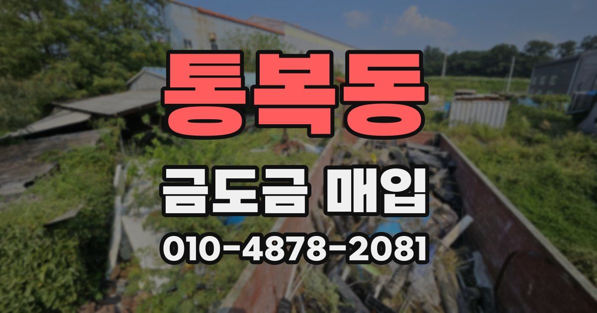 통복동 금도금 매입