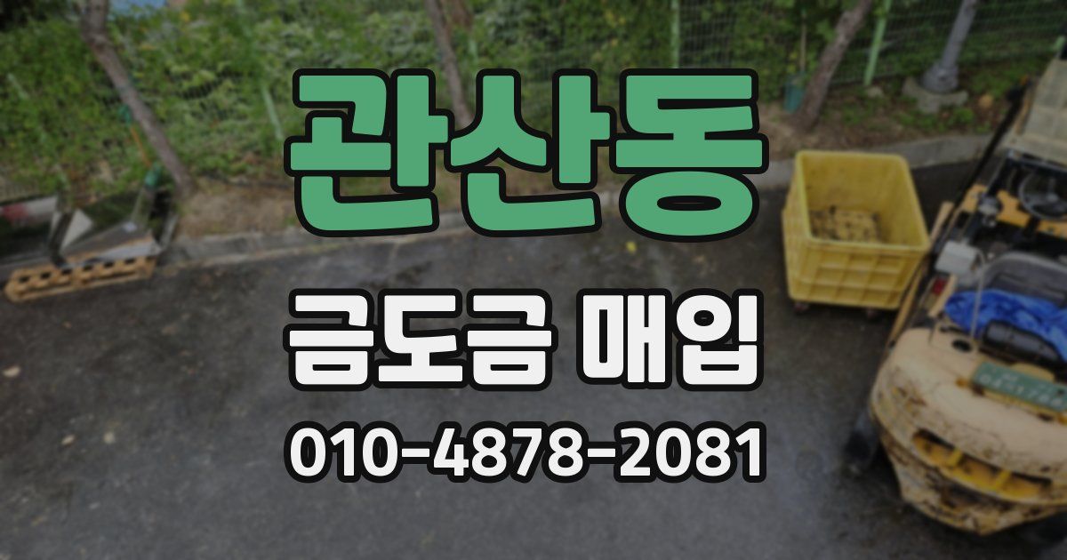 관산동 금도금 매입