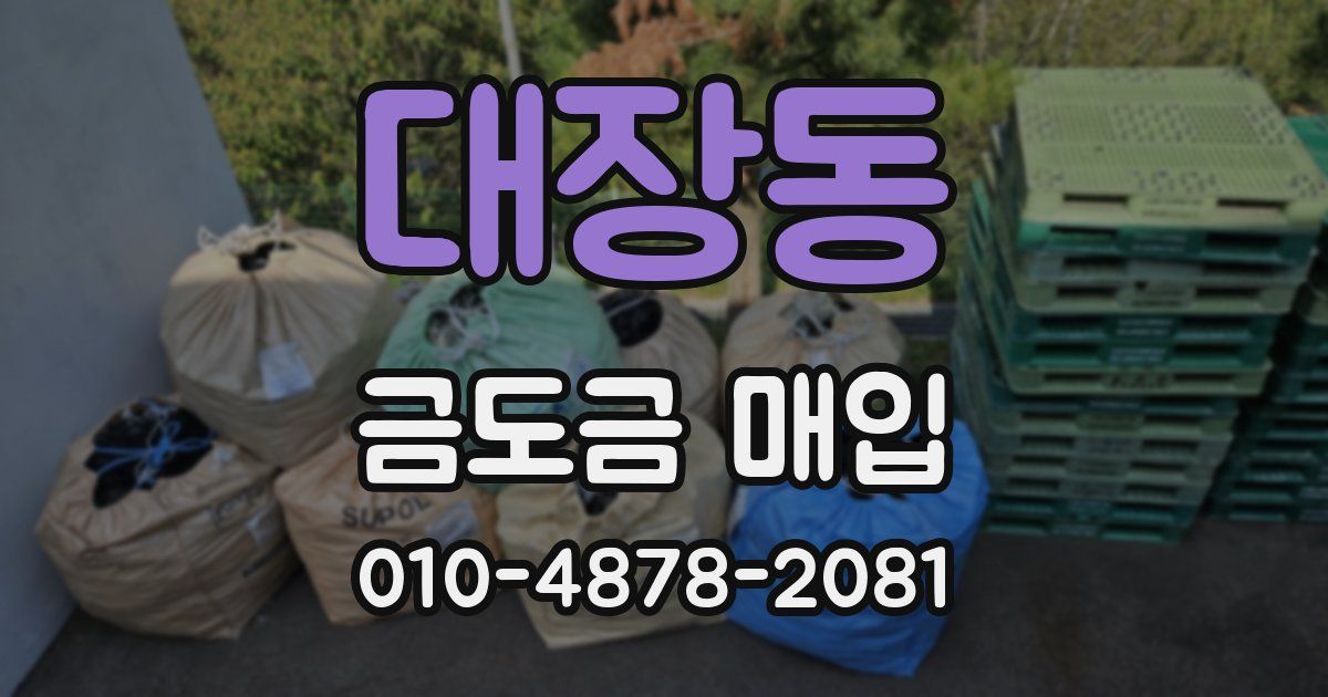 대장동 금도금 매입