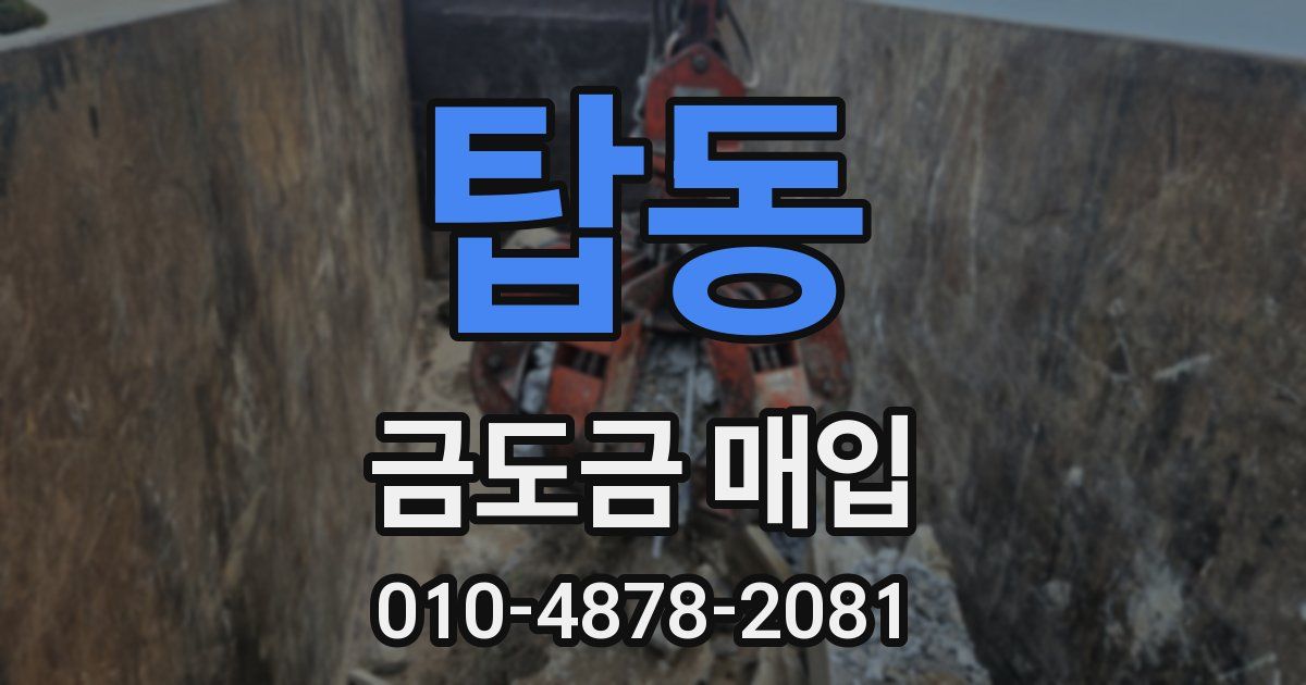 탑동 금도금 매입