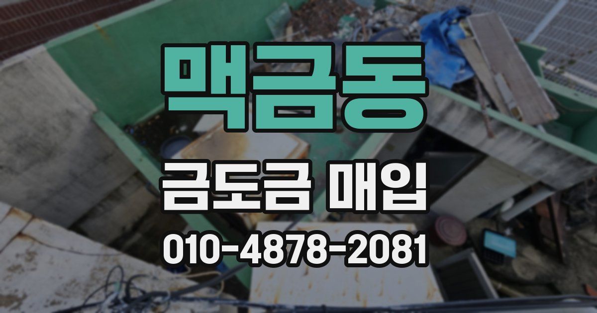 맥금동 금도금 매입