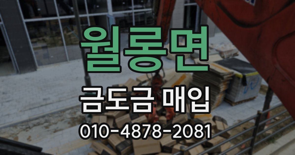 월롱면 금도금 매입