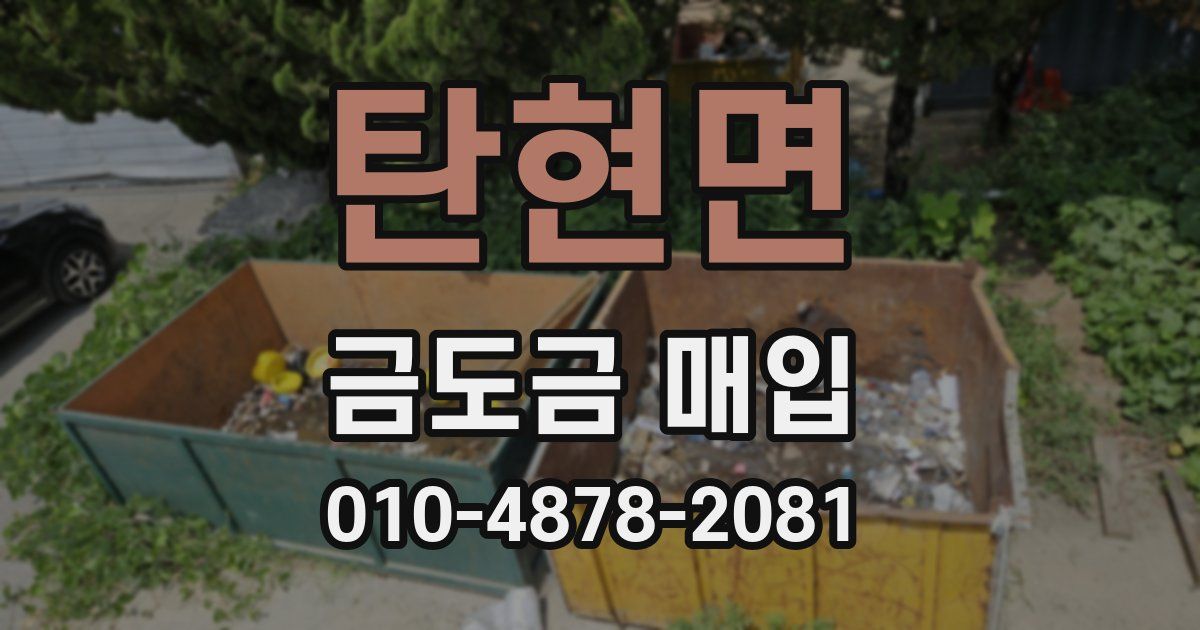 탄현면 금도금 매입