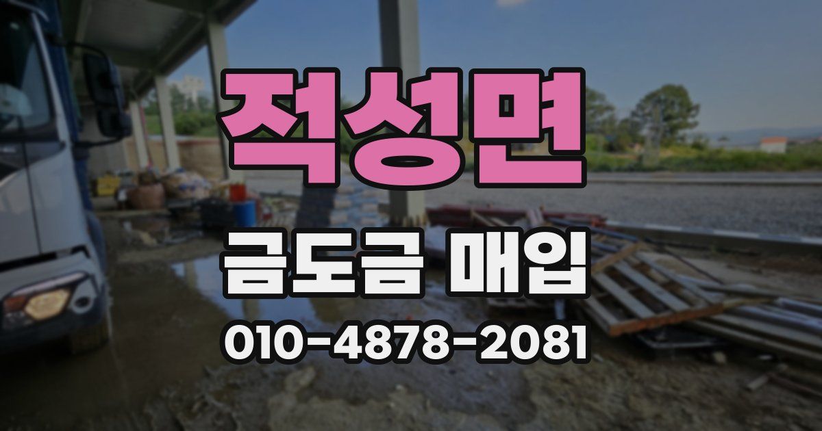 적성면 금도금 매입