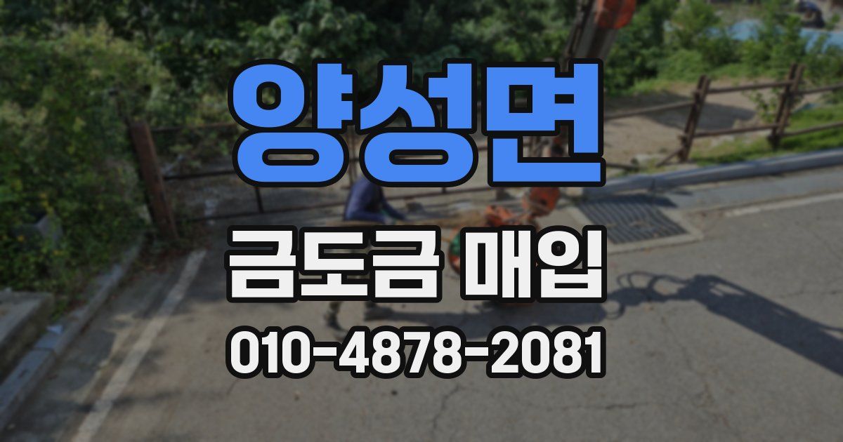 양성면 금도금 매입
