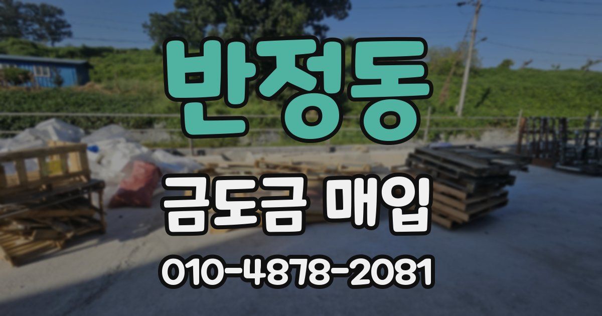 반정동 금도금 매입