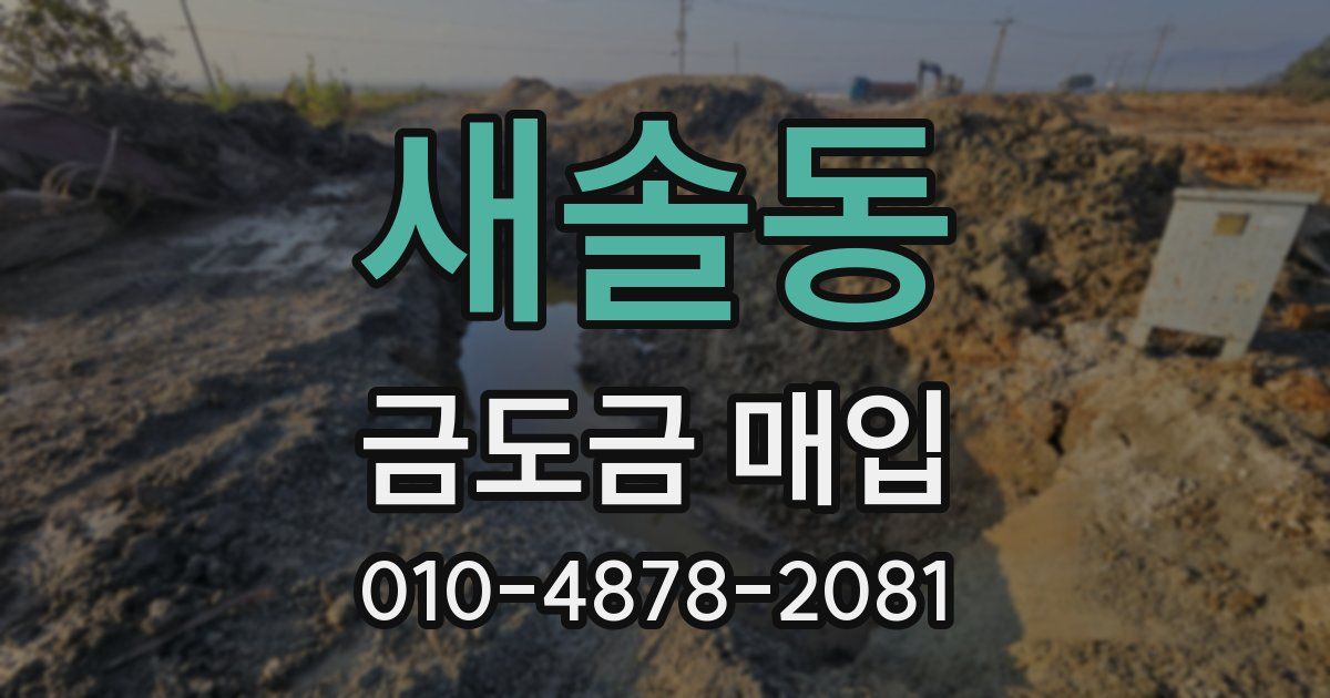 새솔동 금도금 매입