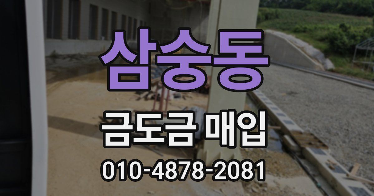 삼숭동 금도금 매입
