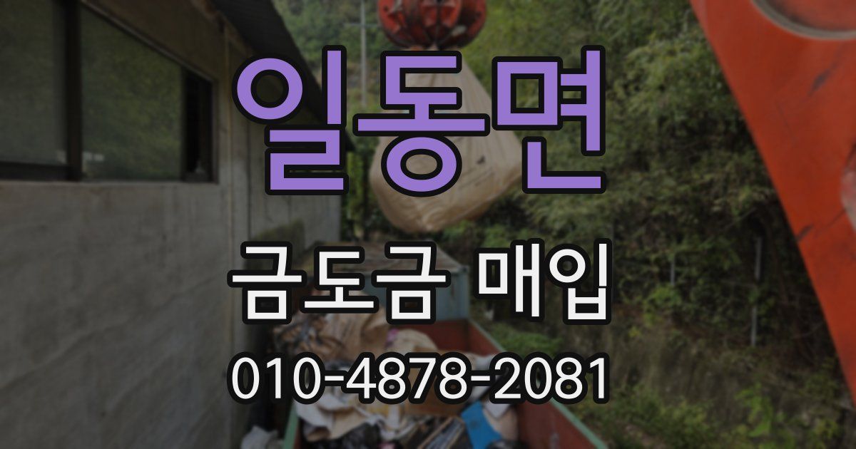 일동면 금도금 매입