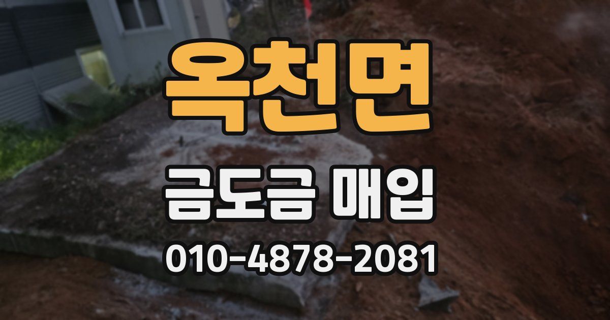 옥천면 금도금 매입