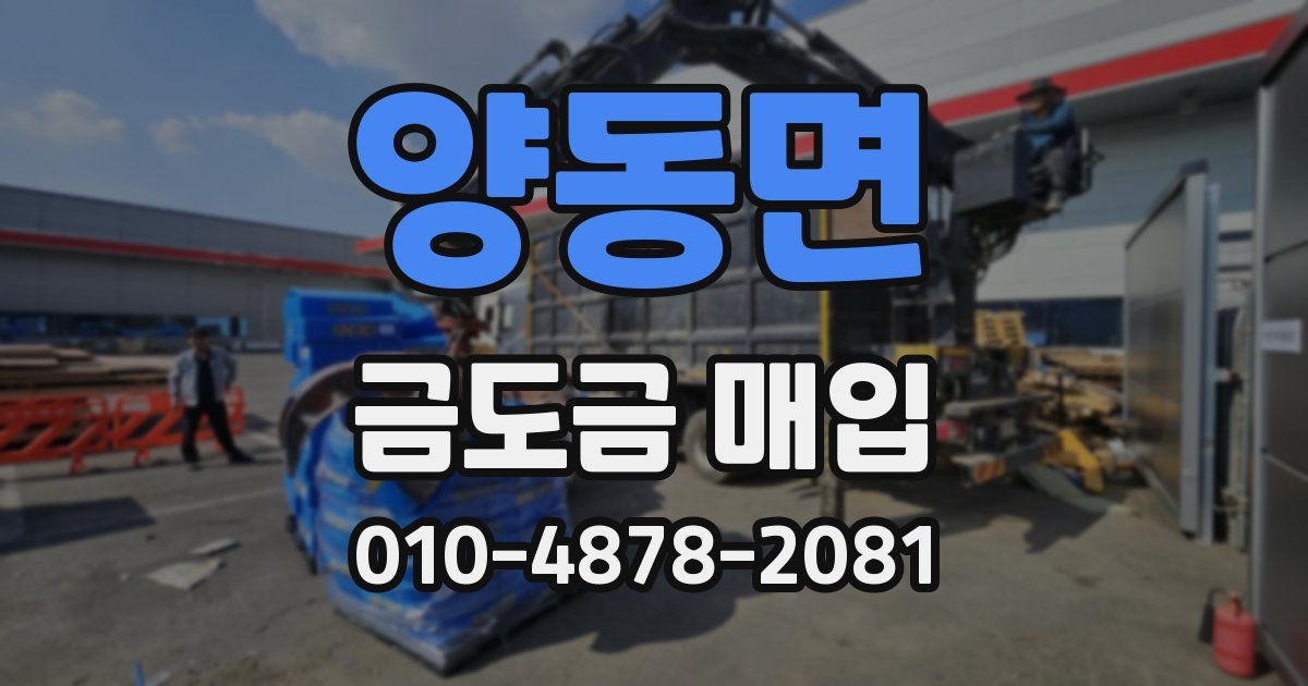 양동면 금도금 매입