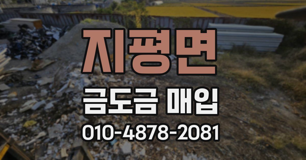 지평면 금도금 매입