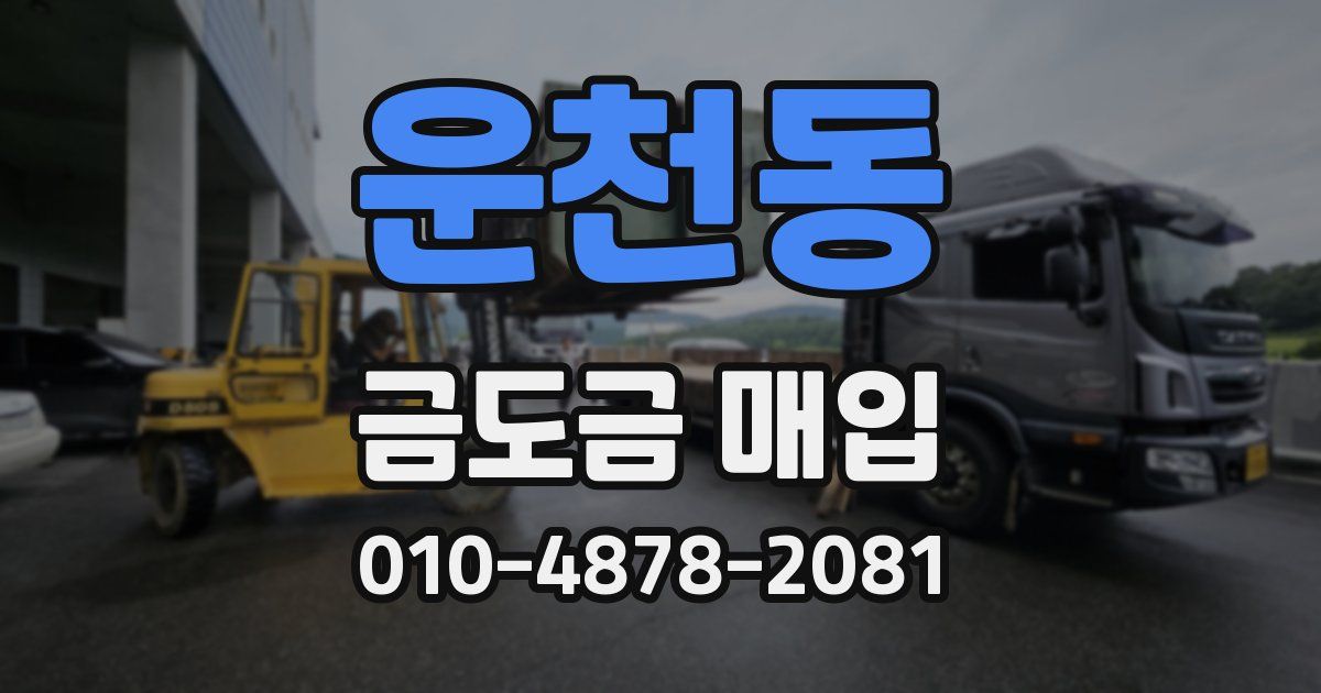 운천동 금도금 매입