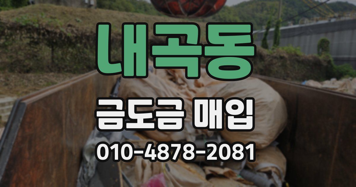 내곡동 금도금 매입