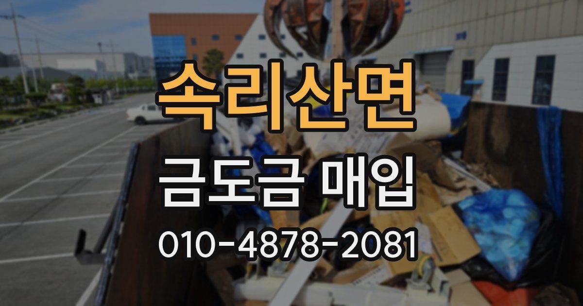 속리산면 금도금 매입