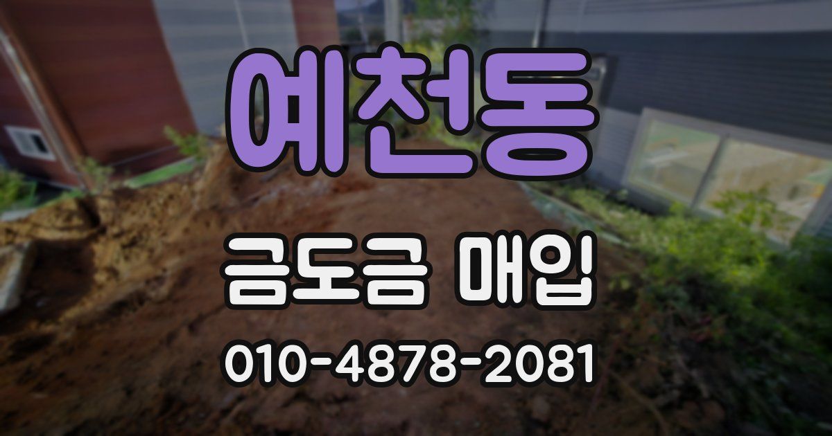 예천동 금도금 매입