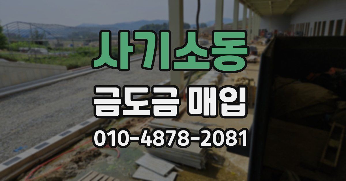 사기소동 금도금 매입