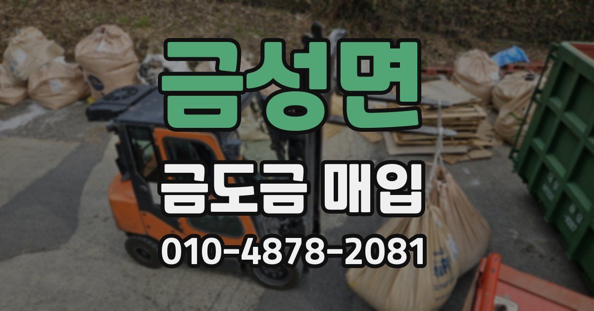 금성면 금도금 매입