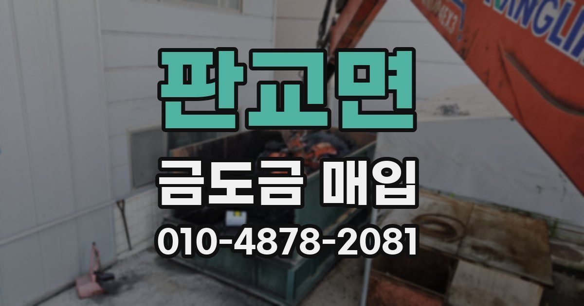 판교면 금도금 매입