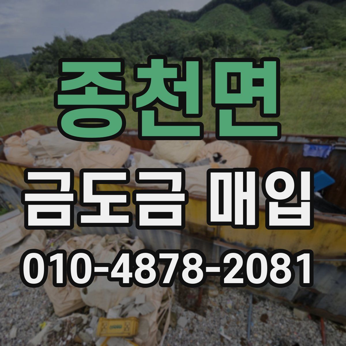 종천면 금도금 매입
