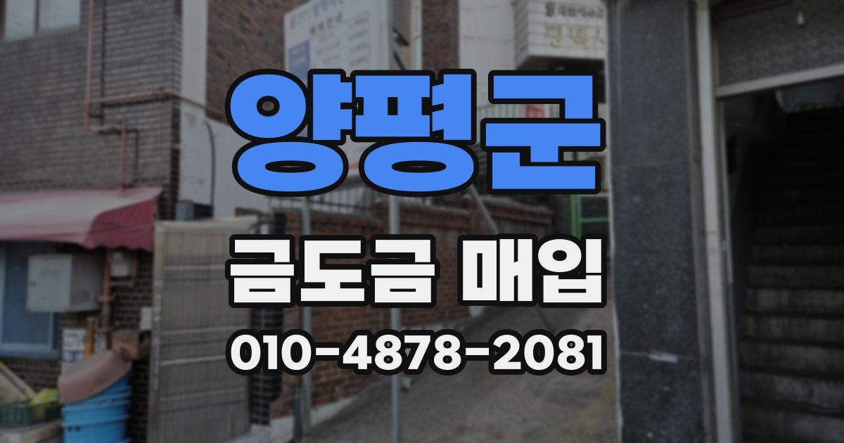 양평군 금도금 매입