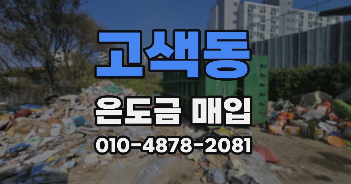 고색동 은도금 매입