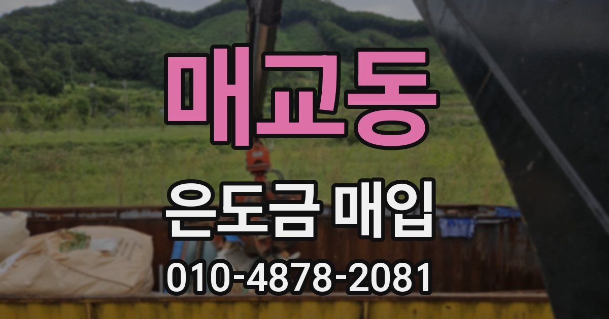 매교동 은도금 매입