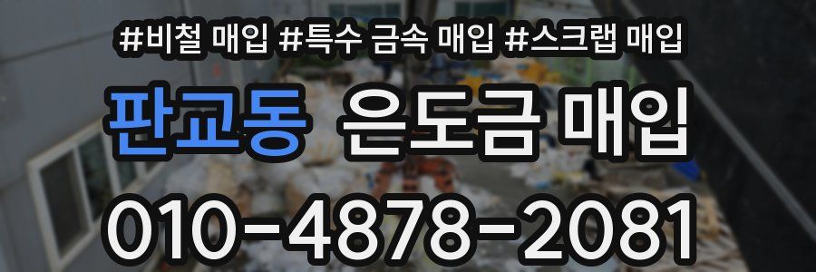 판교동 은도금 매입