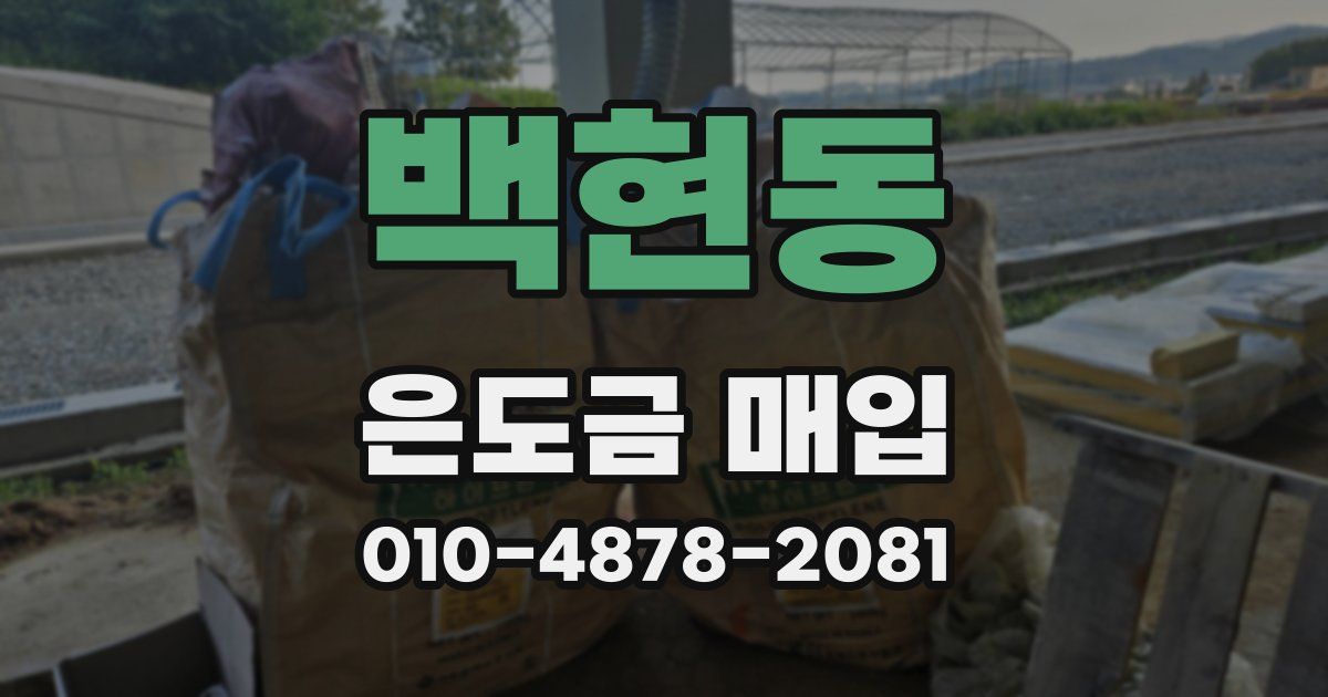 백현동 은도금 매입