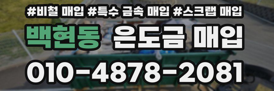 백현동 은도금 매입