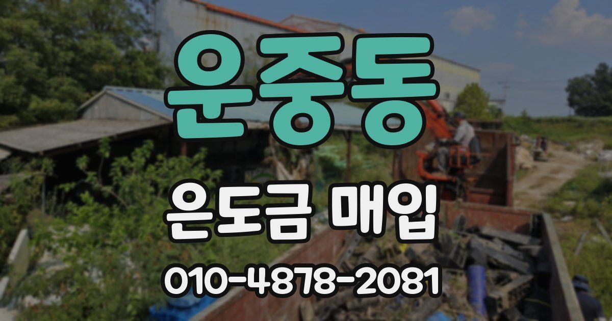 운중동 은도금 매입