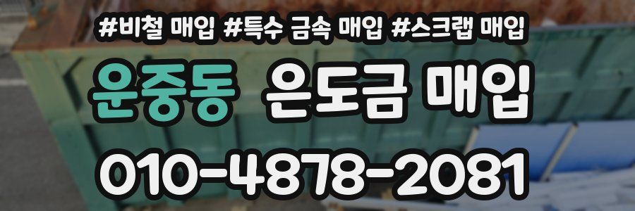 운중동 은도금 매입